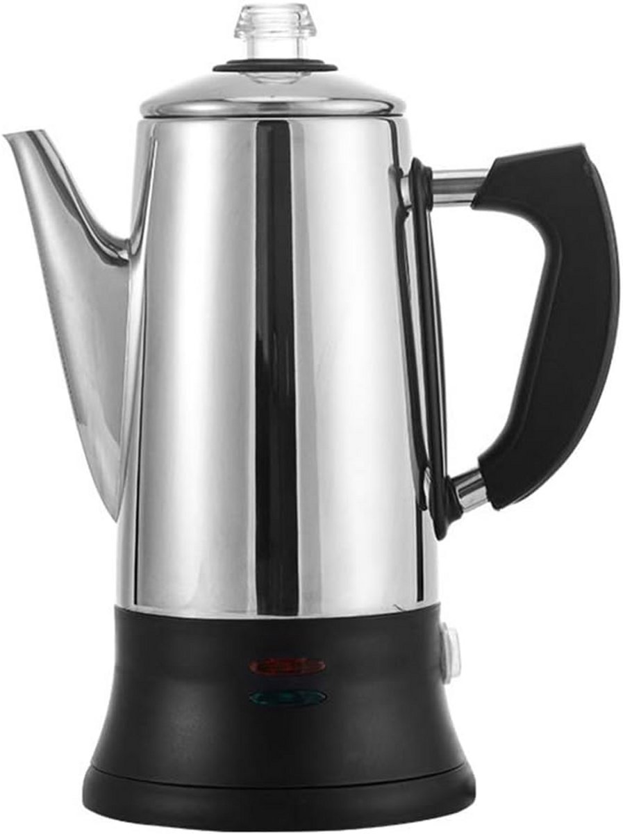 RVS Elektrische Espressomaker per Volle Capaciteit - 12 Kopjes Moka Pot Koffiezetapparaat