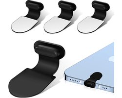 Pack van 4 Stofdichte Pluggen - Compatibel met iPhone 14, 13, 12 - Velcro Bevestiging, Stofafdekking, Beschermkap, Mini Pro Max, 11, X, XS, XR