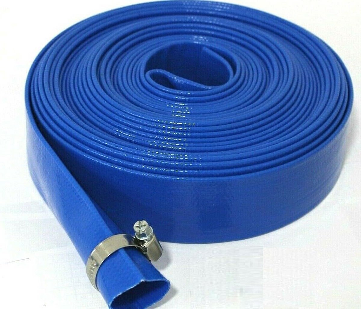 Layflat Waterafvoerslang Pijp voor Irrigatie - 25mm (1") x 5 Meter - Inclusief RVS Slangklem
