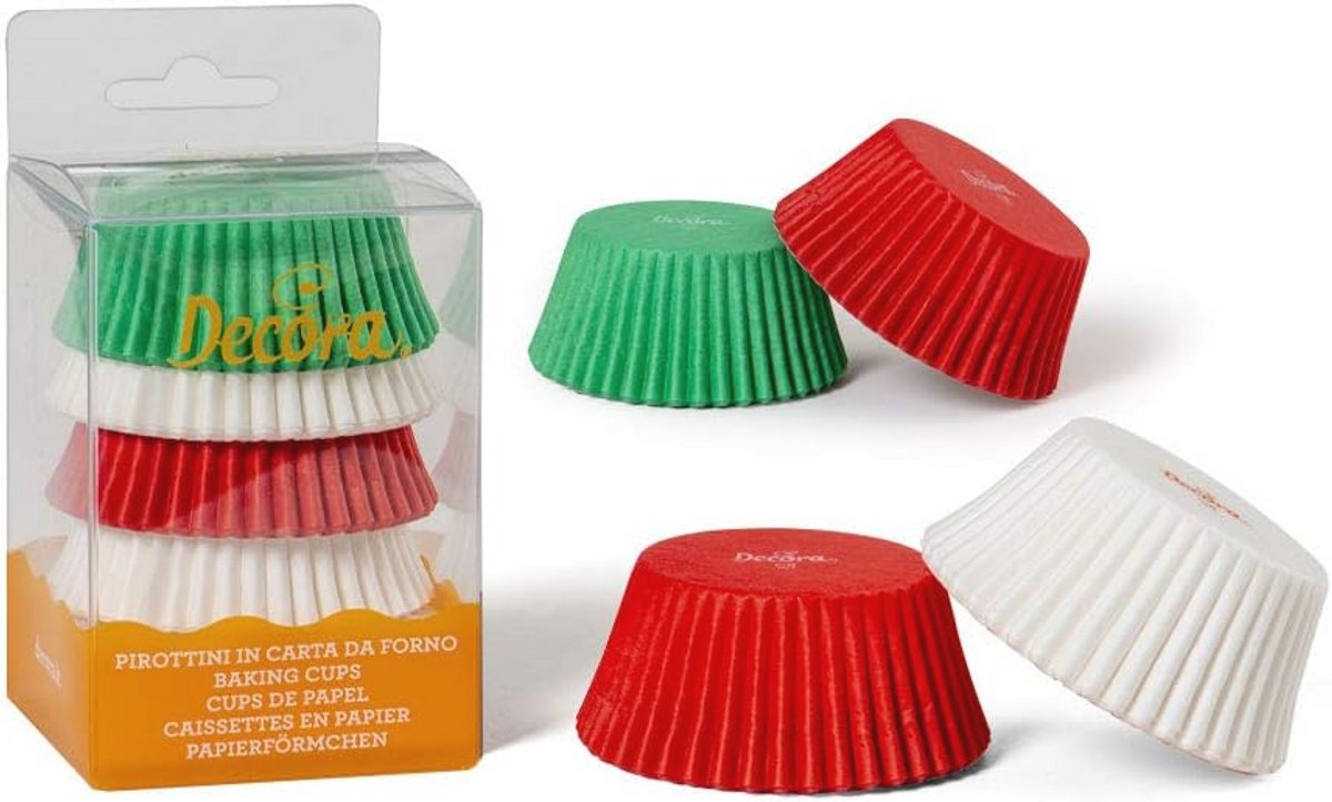 Papieren Vormen Wit/Rood/Groen - 50 x 32 mm - 75 Stuks