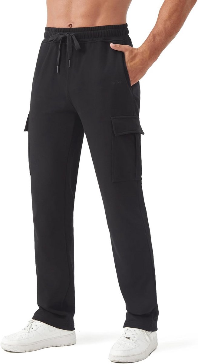 Comfortabele Heren Cargobroek met Lange Pijpen - Jogging- en Sportbroek