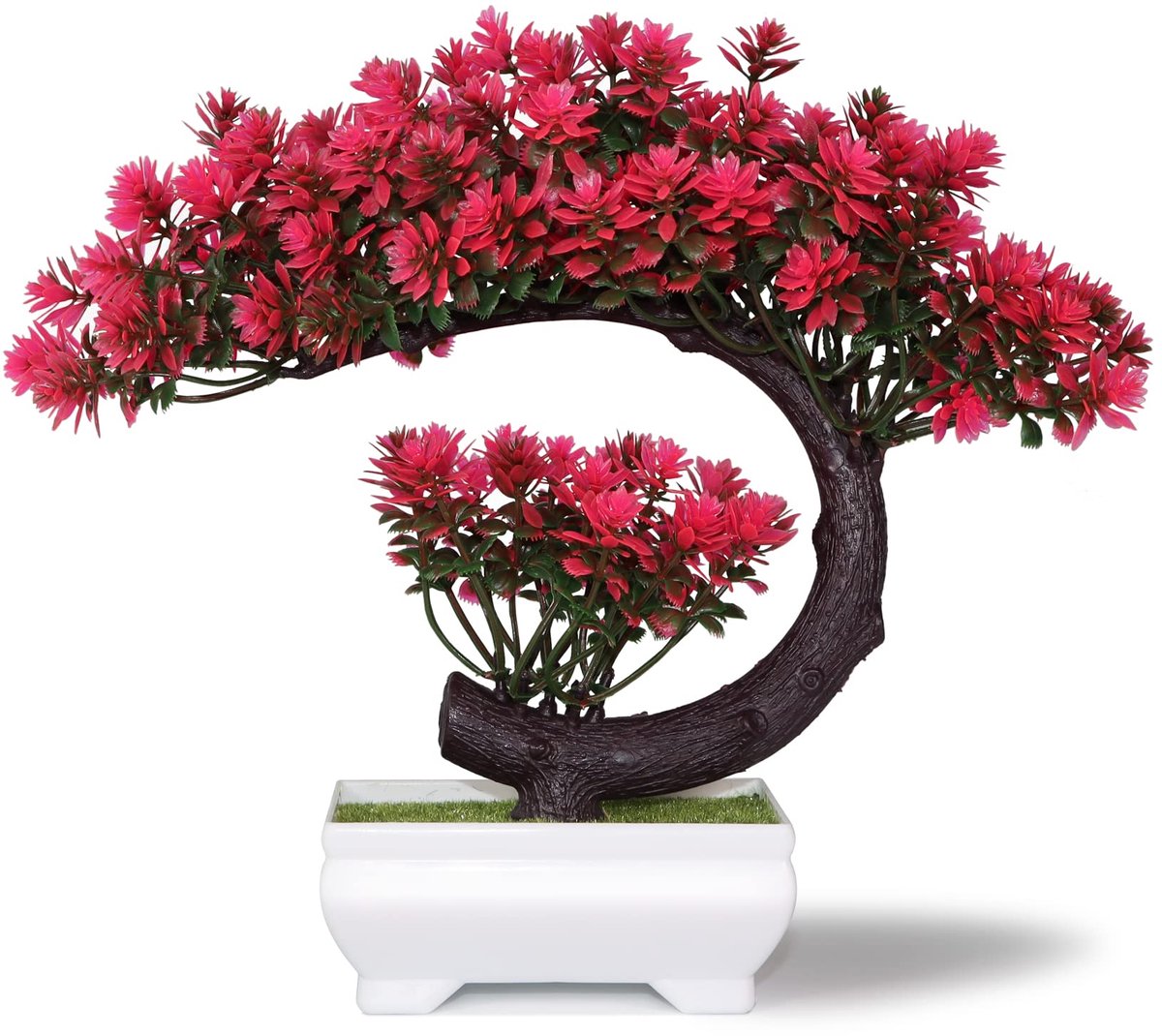 Unyqoos Decoratieve kunstbonsai in magenta voor huis, kantoor en slaapkamer