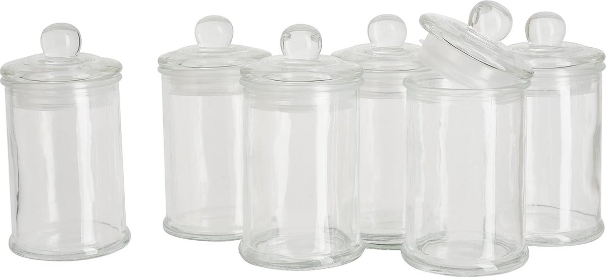 6-Pack Opbergpotten met Deksel - 120ml Glas Inmaakpotten