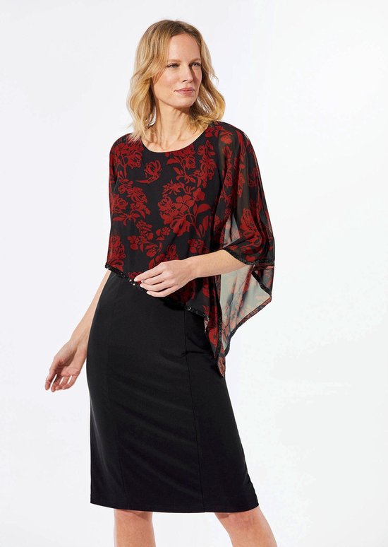 Goldner Chiffonjurk Elegante avondjurk met pailletten