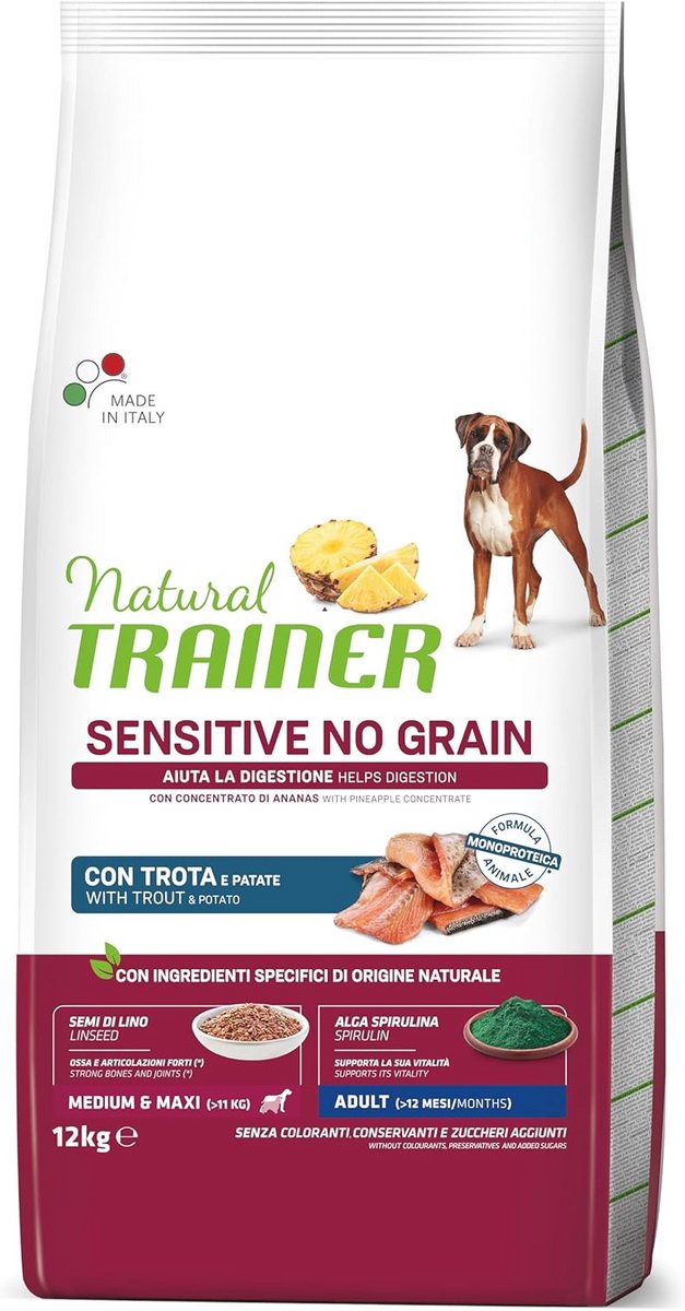 Hypoallergene Hondenvoeding voor Volwassen Honden zonder Granen - 12 kg