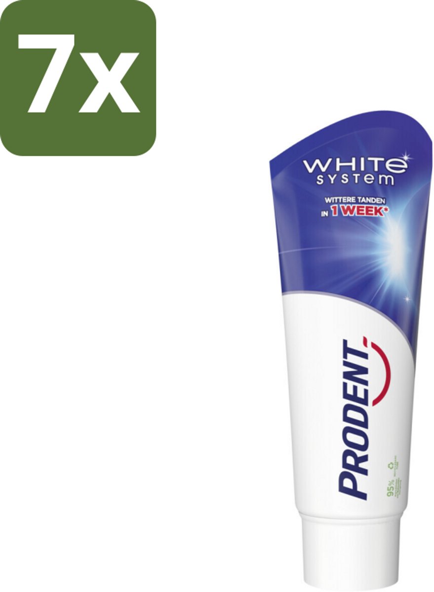 7 x Prodent – Tandpasta – White System – Natuurlijk Witmakend – 75 ml - Koffiezetapparaat - Koffiezetapparaat - Koffiezetapparaat