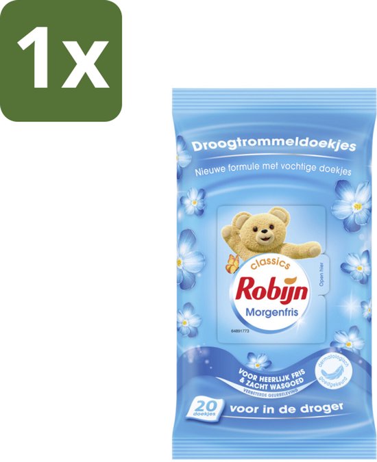 Robijn - Morgenfris - Droogtrommeldoekjes - 20 Doekjes - 1 stuk