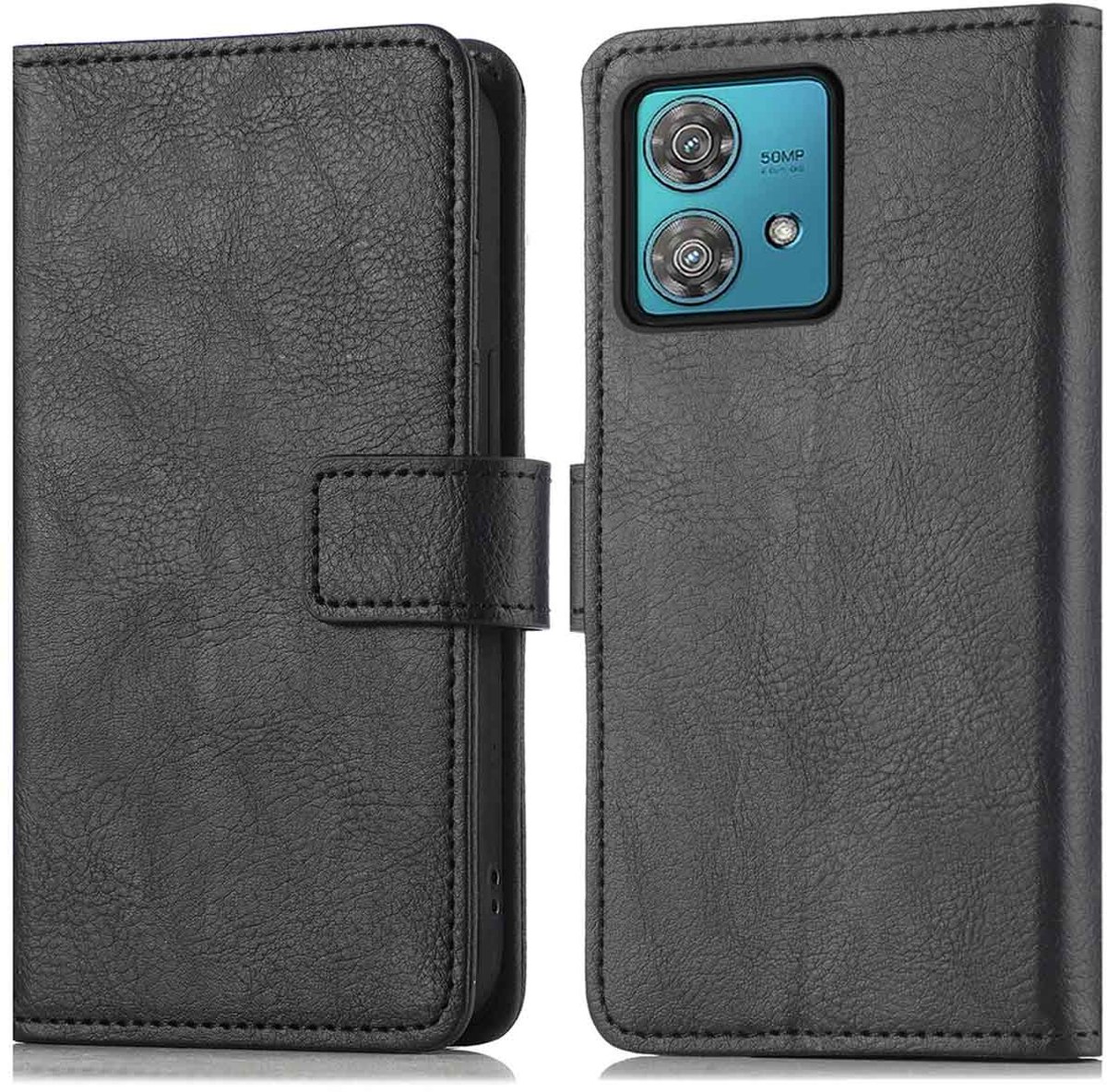 imoshion Hoesje - Geschikt voor Motorola Edge 40 Neo - Luxe Bookcase - Zwart