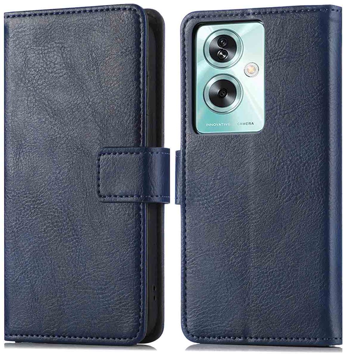 imoshion Hoesje - Geschikt voor Oppo A79 - Luxe Bookcase - Donkerblauw