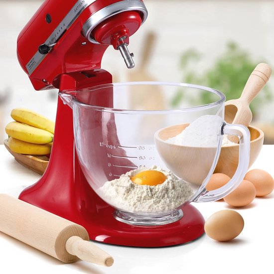 Glazen Mengkom voor Tilt-Head Stand Mixer van Merkloos — afbeelding 2