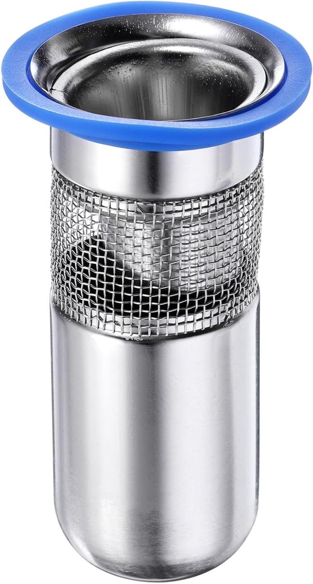 Allecta - Wegwerp Doucheafvoer 100 x 42 mm Roestvrij Staal - Bodemafvoer - Badkamer Keuken Balkon - Preventieve Reflux Geurremmende Doppren