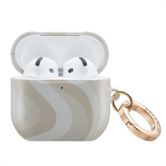 Étui Selencia Vivid pour AirPods 4 - Beige Vagues du Désert