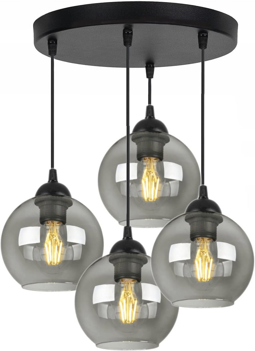 Moderne plafondlamp en wandlamp in zwart en grijs - Stijlvolle verlichting voor elk interieur