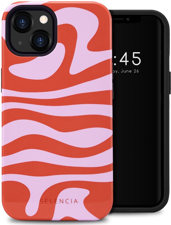 Selencia Coque adaptée pour iPhone 13 – Selencia Vivid Backcover – Dream Swirl Pink