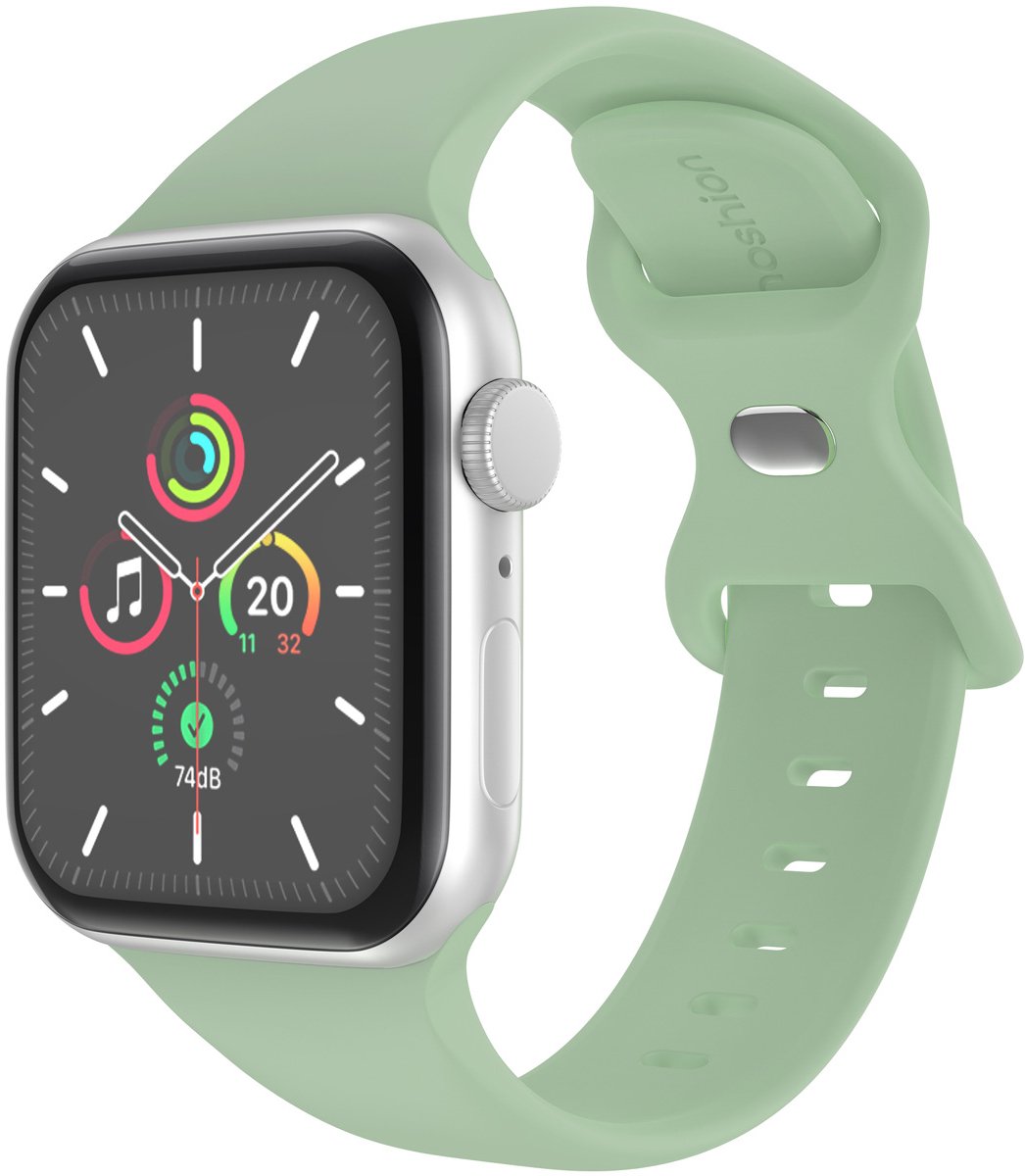 iMoshion Siliconen⁺ bandje geschikt geschikt voor Apple Watch Series 1 / 2 / 3 / 4 / 5 / 6 / 7 / 8 / 9 / SE / Ultra (2) - 42 / 44 / 45 / 49 mm - Pine - Maat M/L