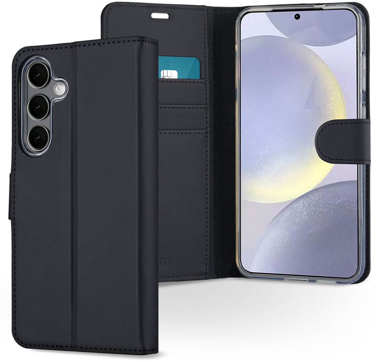 Accezz Hoesje - Geschikt voor Samsung Galaxy S25 Plus - Wallet Softcase Bookcase - Zwart