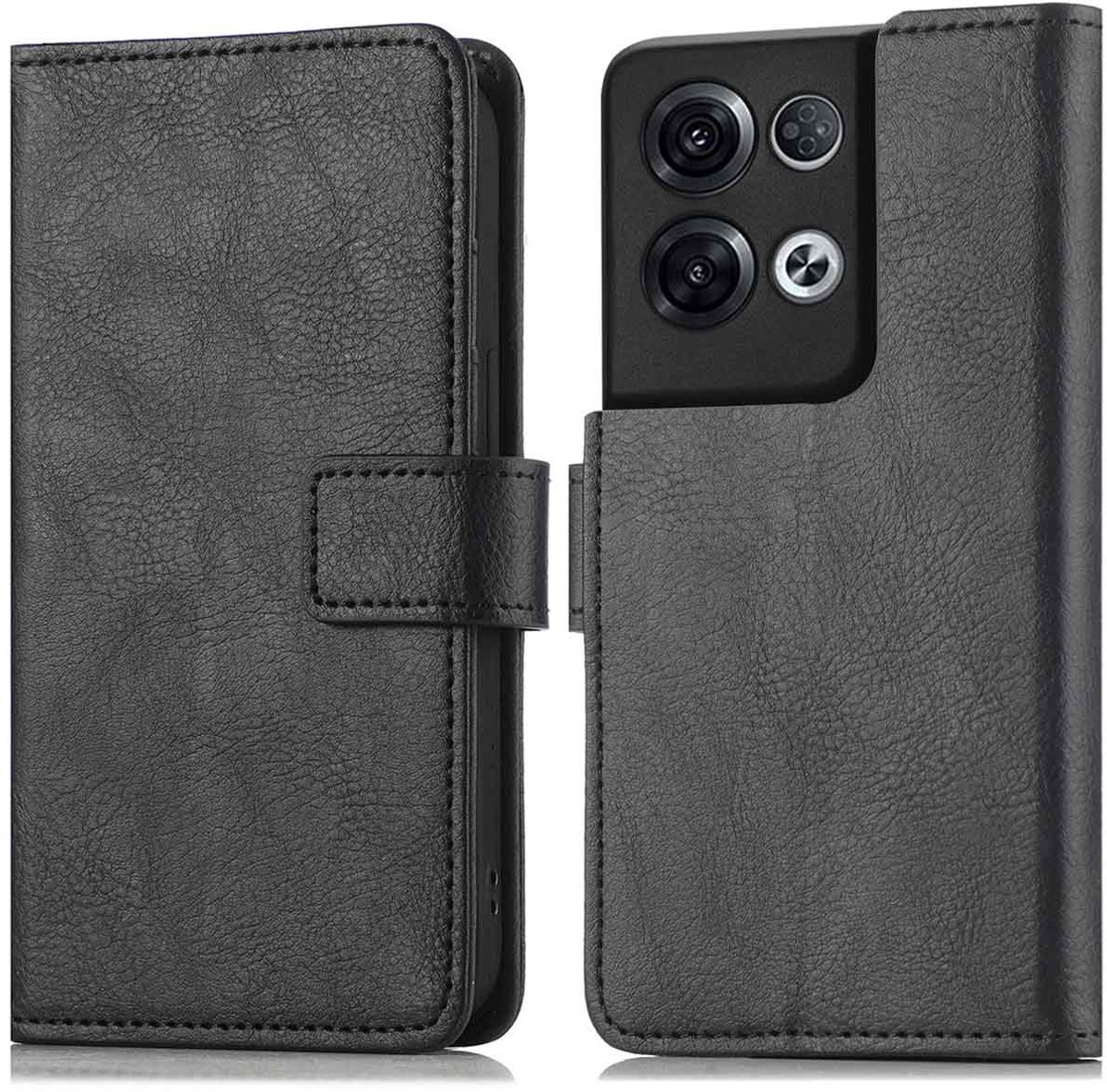 imoshion Hoesje - Geschikt voor Oppo Reno 8 Pro 5G - Luxe Bookcase - Zwart