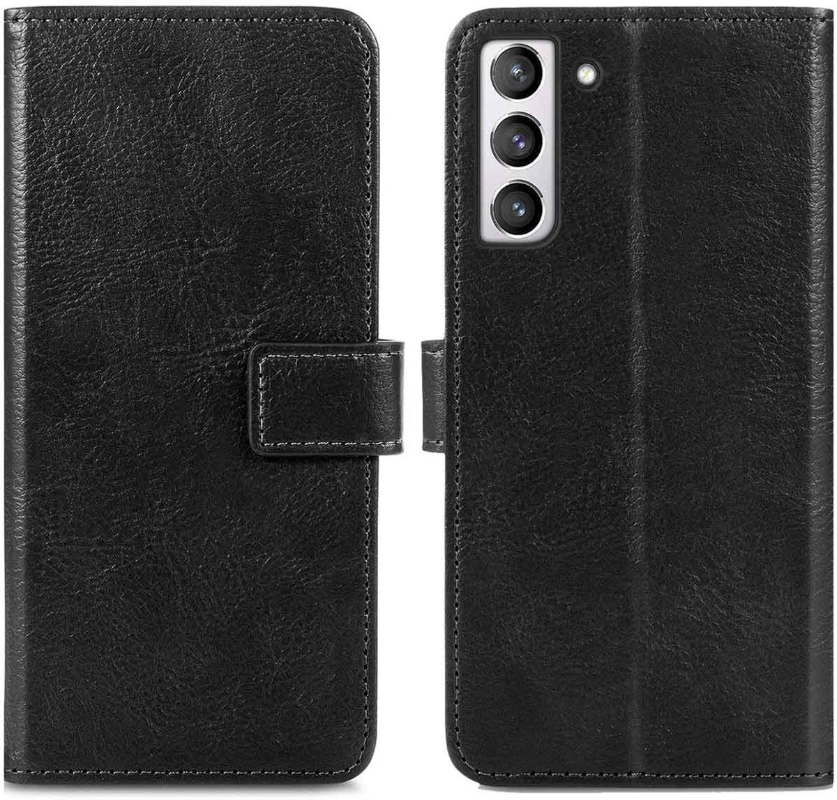 imoshion Hoesje - Geschikt voor Samsung Galaxy S21 FE - Luxe Bookcase - Zwart