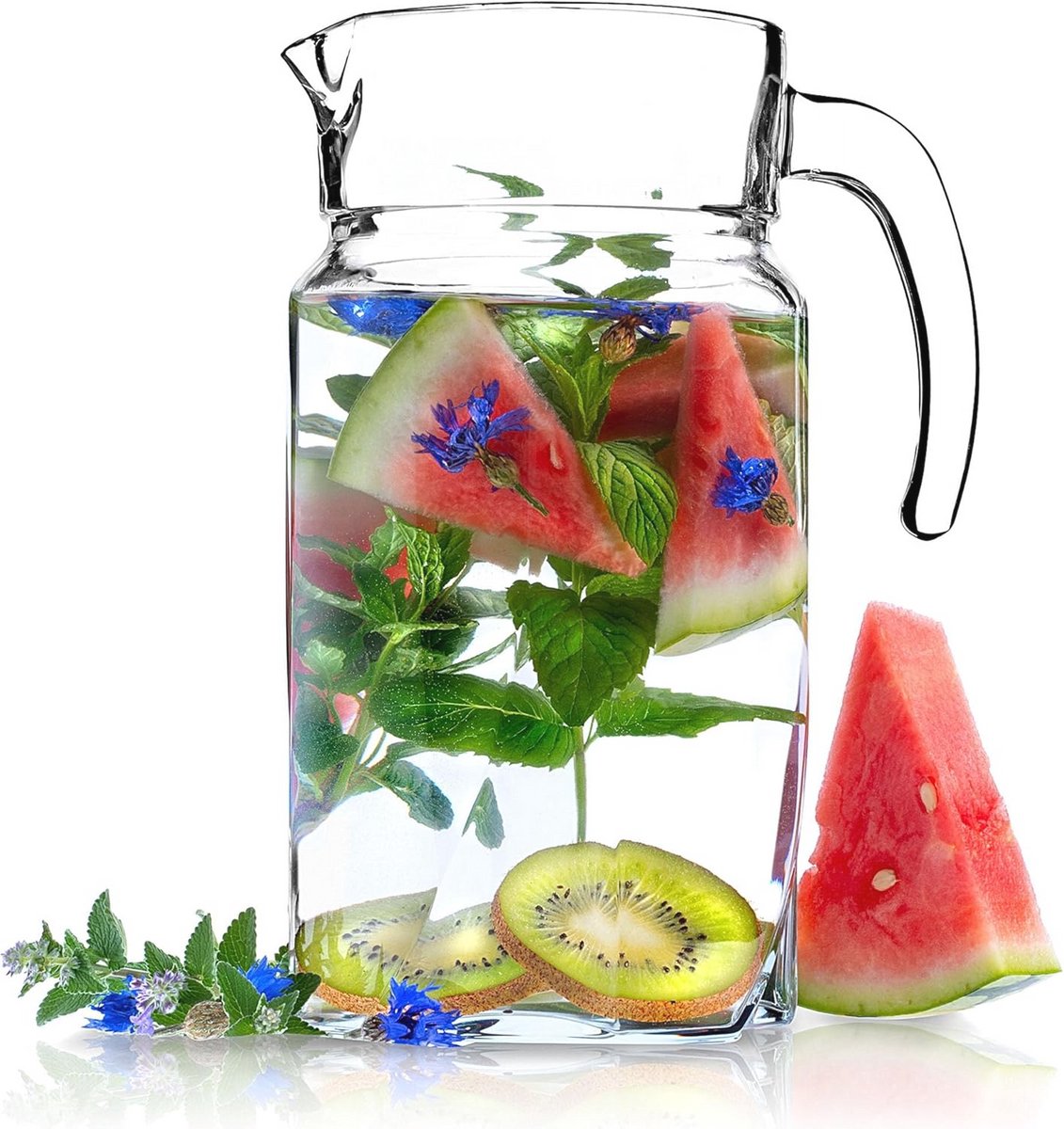Glazen Waterkan Met Handgreep - 1,7 Liter