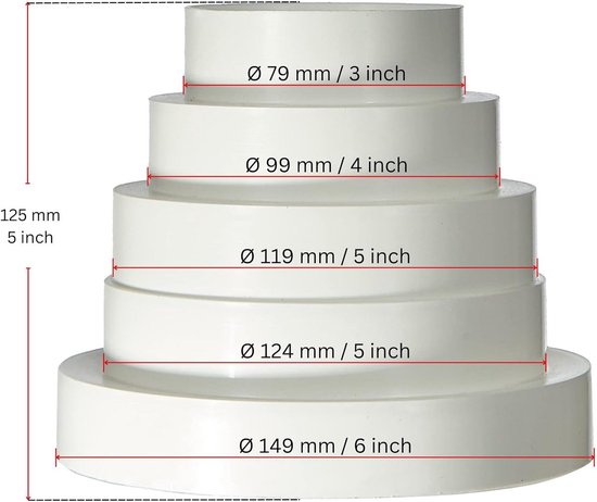 Verloopstuk reductie 80 100 125 150 mm aluminium flex buis (80 mm - 100 mm
