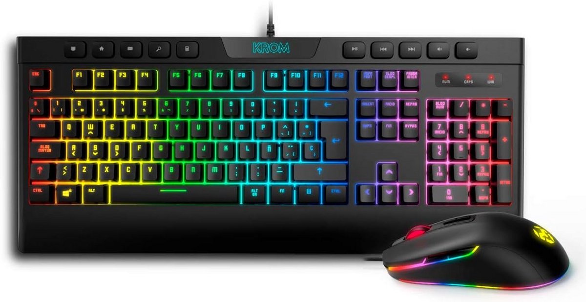 Gaming Toetsenbord en Muis Combo met RGB Verlichting en 6400 DPI Sensor