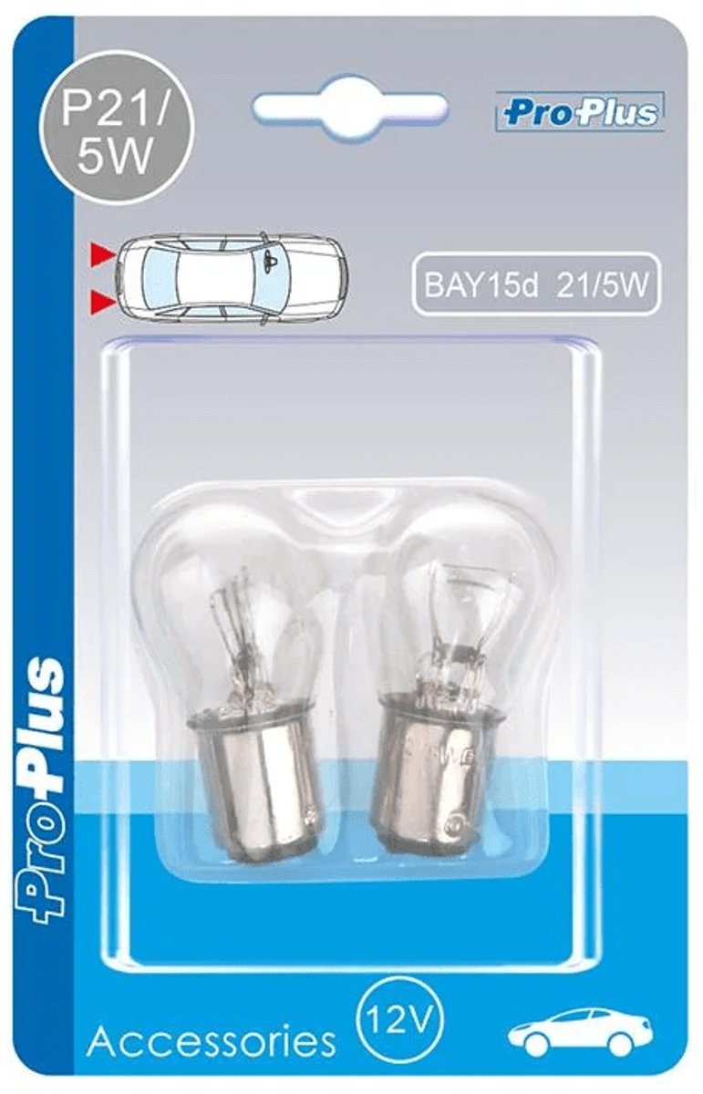 VCTparts® Halogeen Wit 21/5W 12V BAY15D Lampen (set)