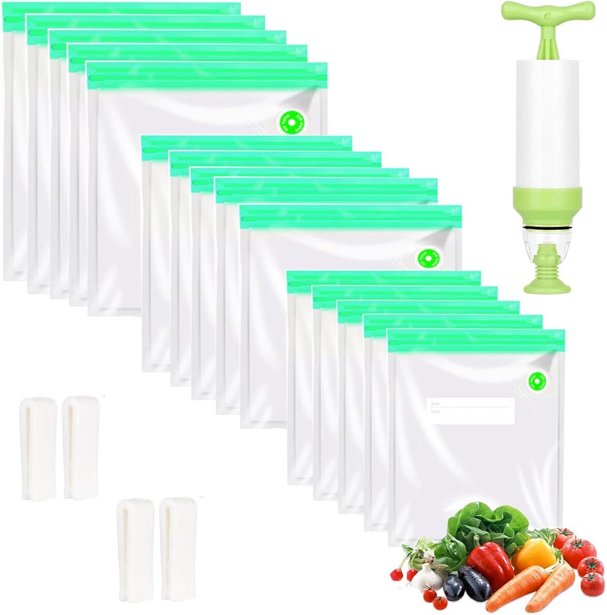 Herbruikbare Vacuümzakken Set voor Sous Vide Koken & Voedselopslag (20stuks)