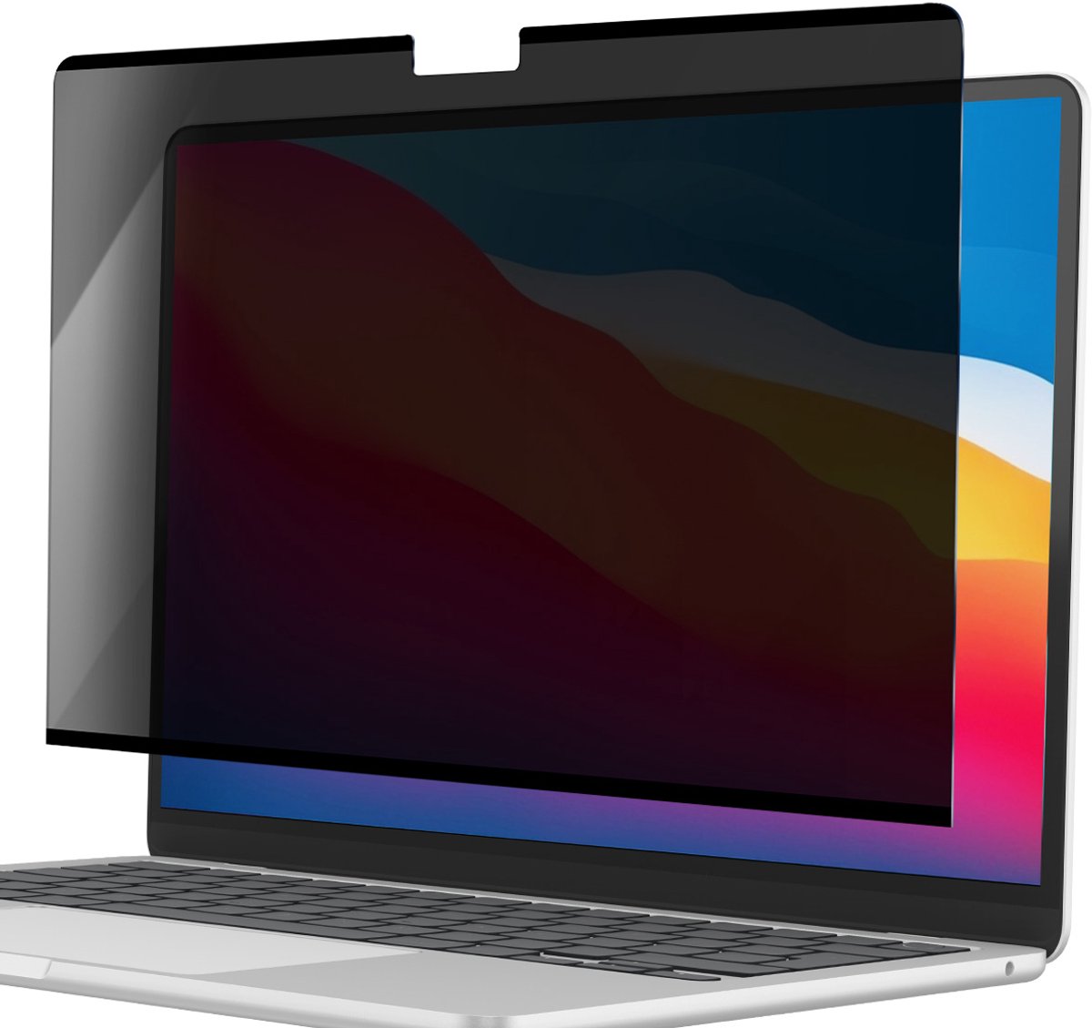 MYWAY, Privacybeschermingsfolie voor MacBook Air 13 Wasbaar, Transparant zwart