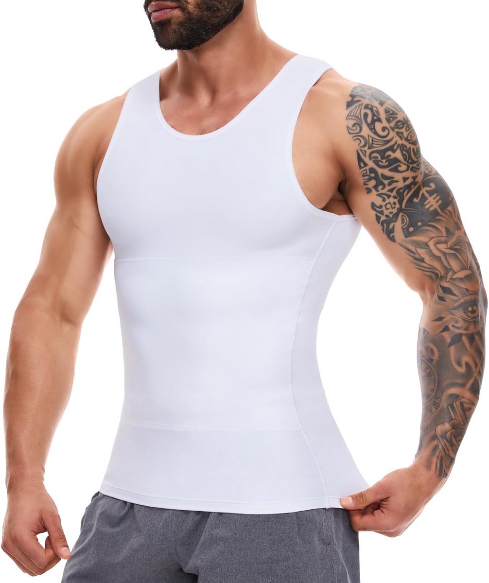 Compressieshirt Heren Mouwloos voor Buikcontrole en Figuurvorming