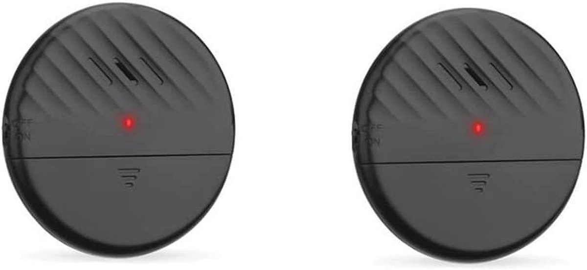 Deurraam Trillingssensor Alarm 125dB Luid met Gevoeligheid en LED Indicator - 2 Packs