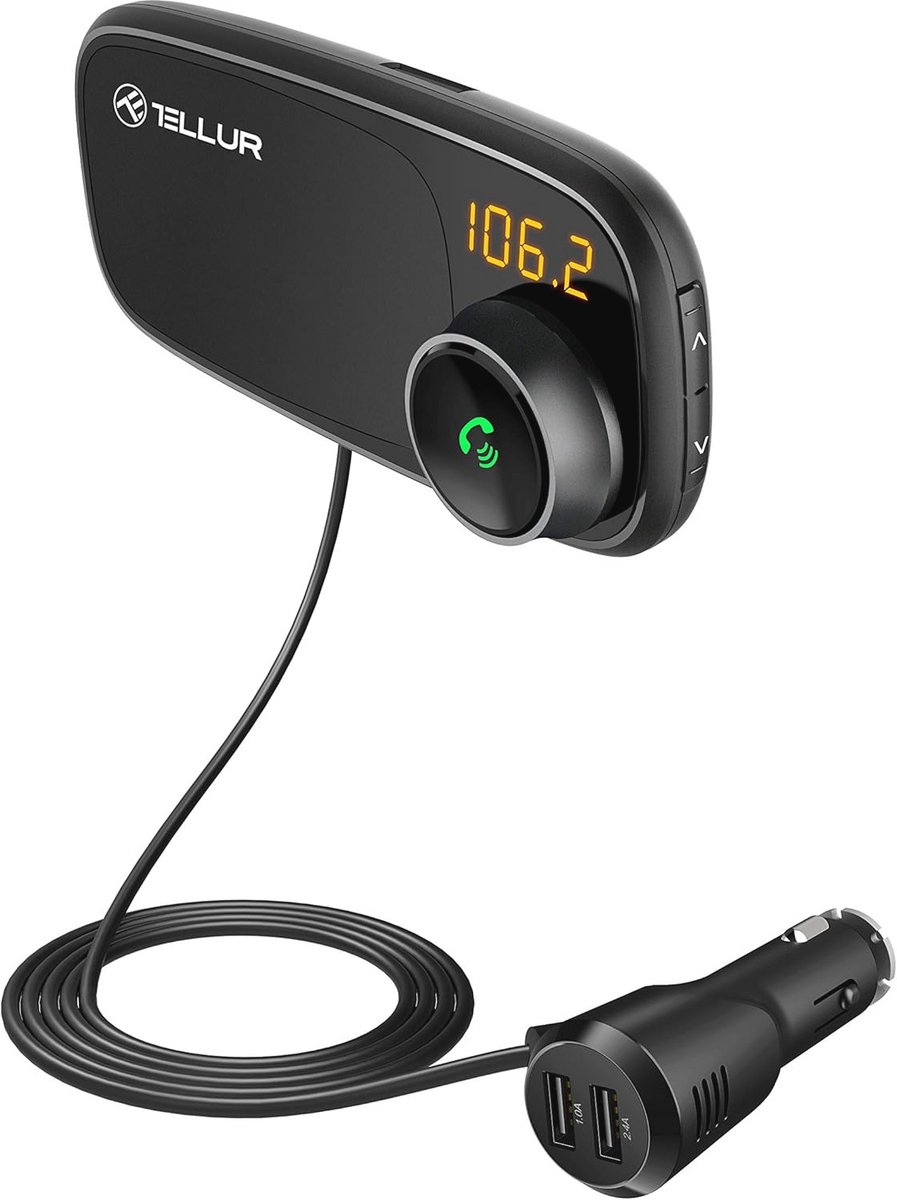 Tellur FM-Transmitter FMT-B6, Bluetooth, magnetisch, zwart