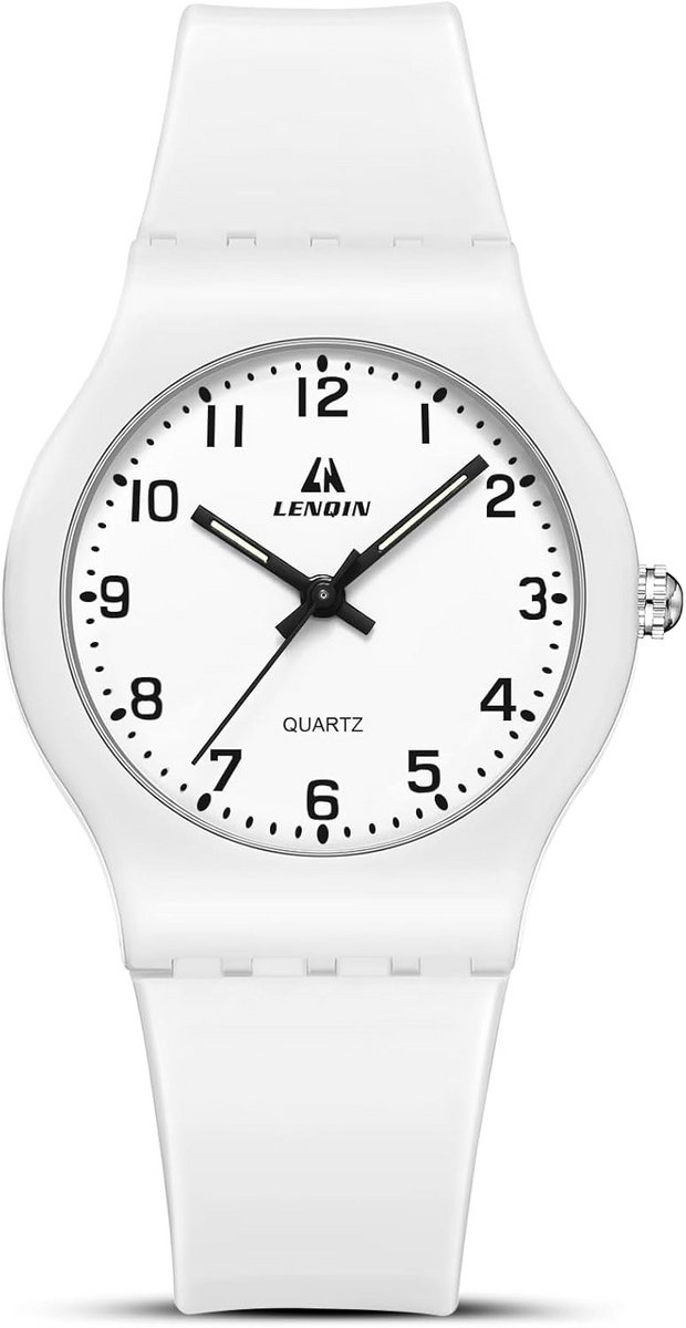 Analoge Quartz Horloge voor Dames en Meisjes met Waterdichte Siliconen Band