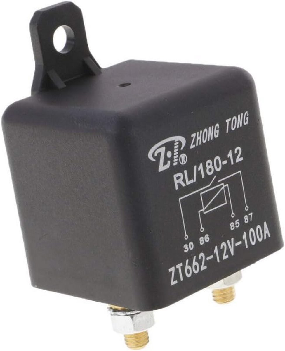 12V 100A 4-polig SPST Auto Relais - Wisselrelais voor Motor en Boot