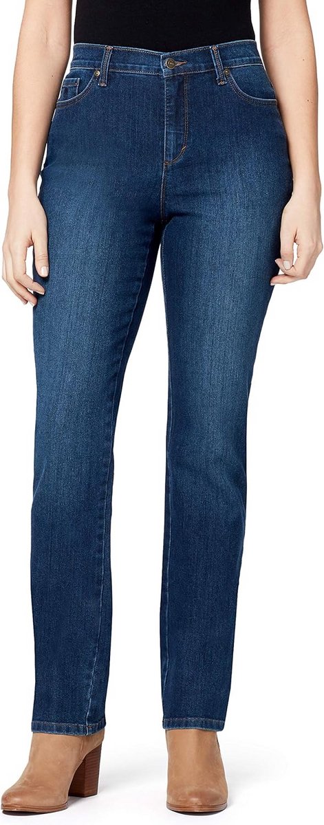 Dames Jeans Amanda Classic Hoge Taille Tapered Fit Denim Broek