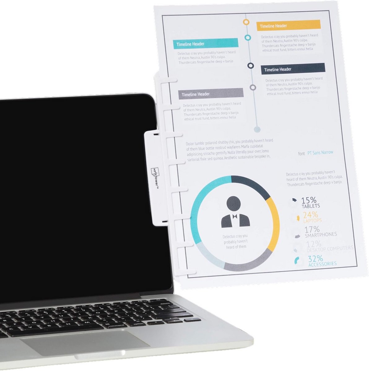 Documenthouder en Sticky Notes Organizer voor Monitor - Verbeter je Productiviteit