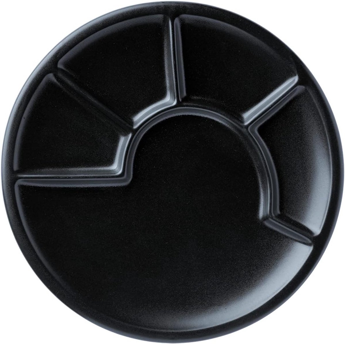 Ronde Keramische Fondue Plaat Zwart Ø 23 cm - Vaatwasmachinebestendig