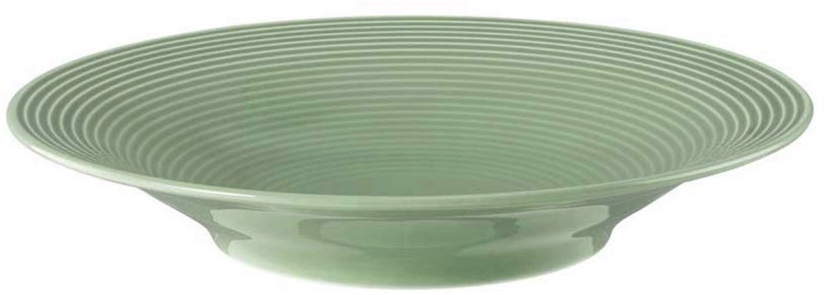 Ronde groene soepborden 22,5 cm - 6-delig