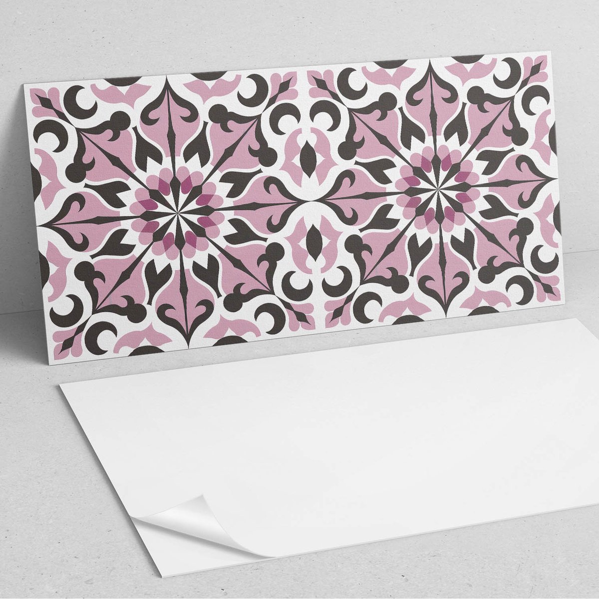 Coloray Wandpanelen Zelfklevend - Plantenpatroon in symmetrie PVC Wandpaneel - 100 cm x 50