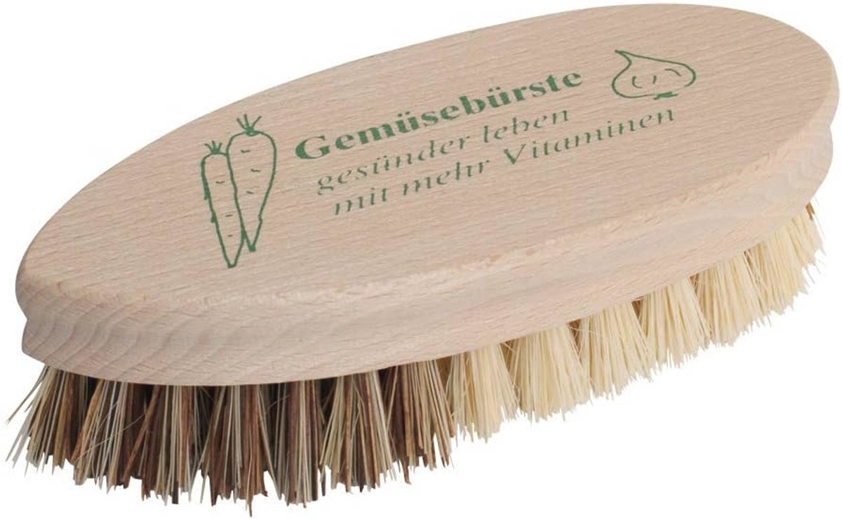 Groenteborstel keukenborstel Fibre & Union beukenhout borstels in plaats van schillen