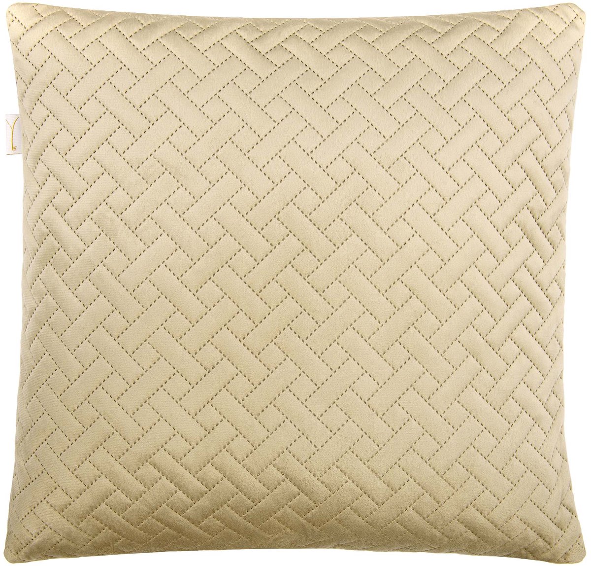 Yellow Kussensloop Audrey-pillowcase - Kussenhoes van 50x50 cm - 1 stuk - 100% Polyester - Beige
