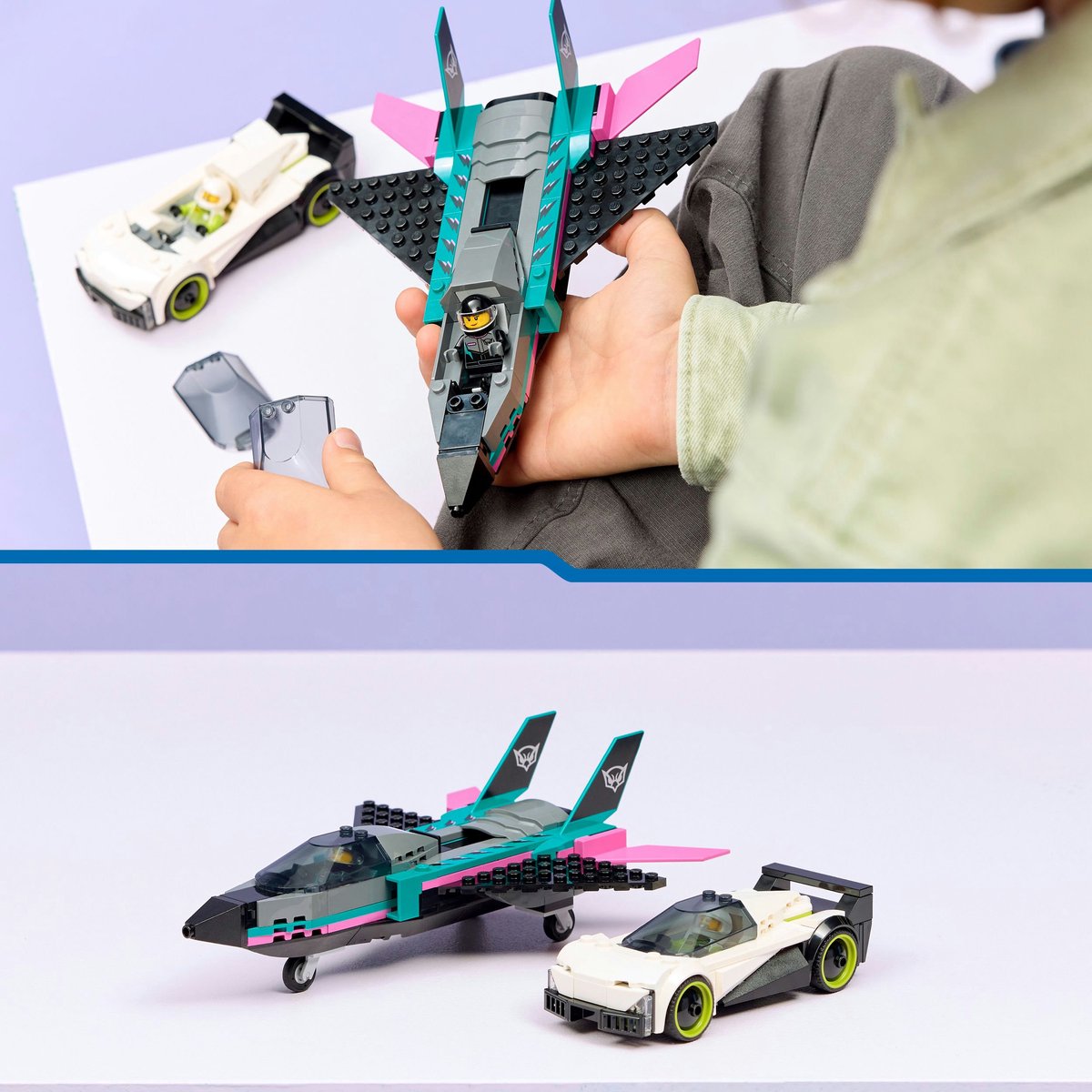 LEGO City Great Vehicles - 60489 - Straalvliegtuig vs. Sportauto – foto 3