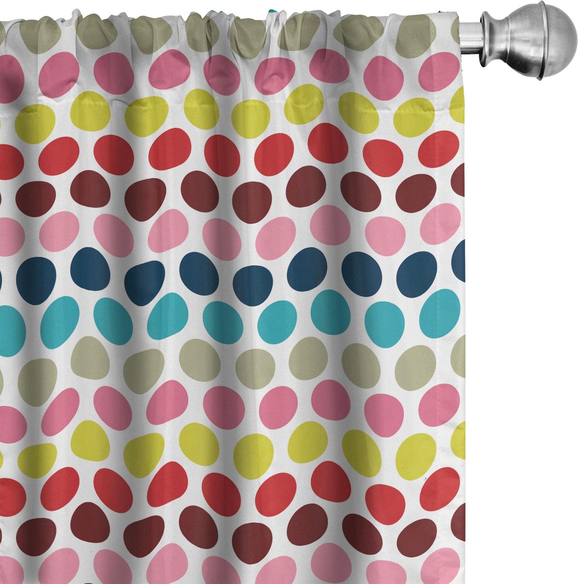 ABAKUHAUS Kleurrijke gordijnen – 2-delige set 75x175 cm – verduisterend, microvezel Mehrfarbig