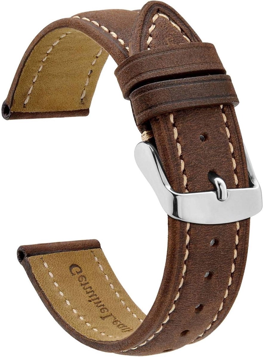 Cosensi - Vintage Lederen Horlogebandje Vervanging - Band Breedte 14mm 15mm 16mm - Stijlvol Design - Duurzaam Materiaal