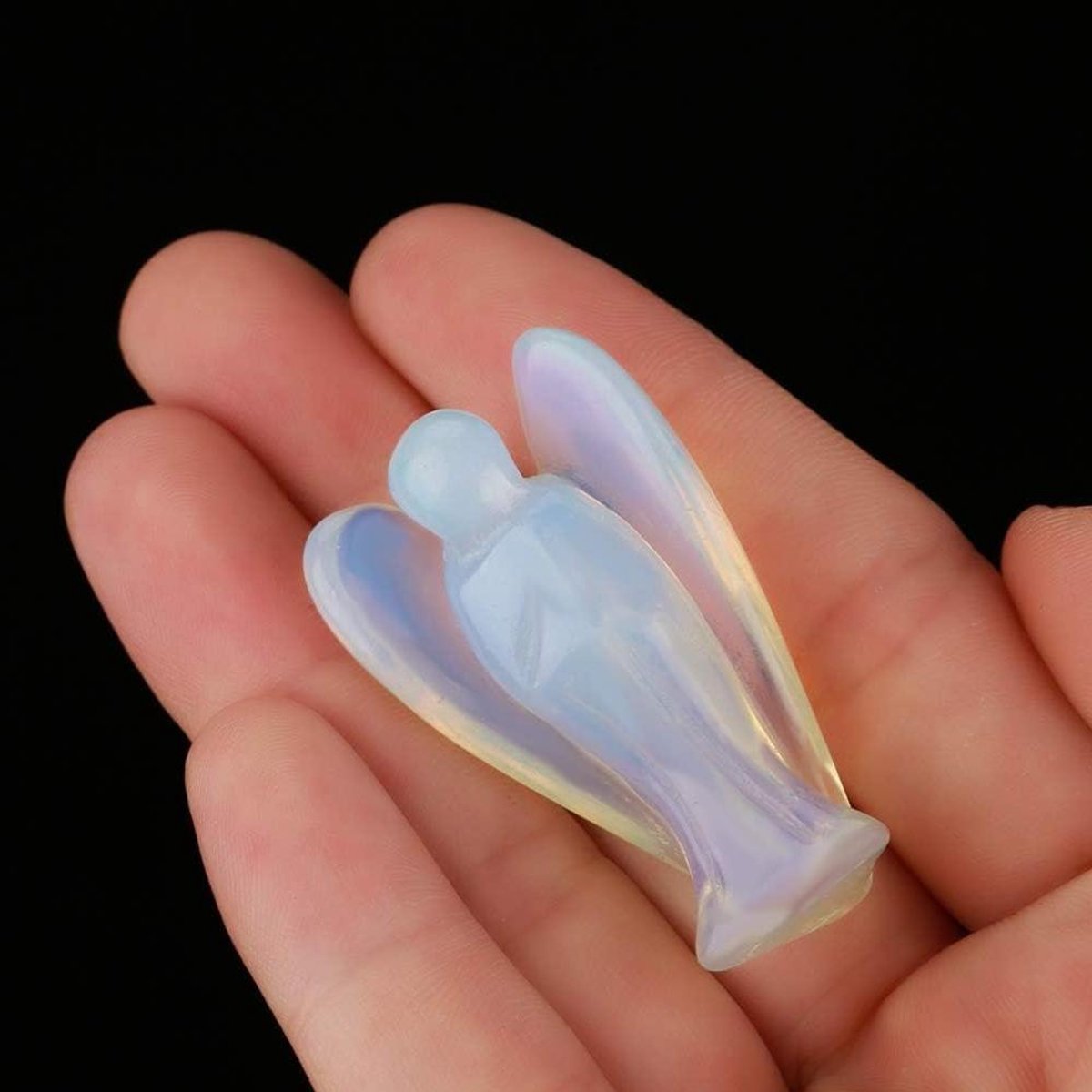 Cosensi - Beschermengel figuur 3,8 cm opaal steen decoratie geluksbrenger