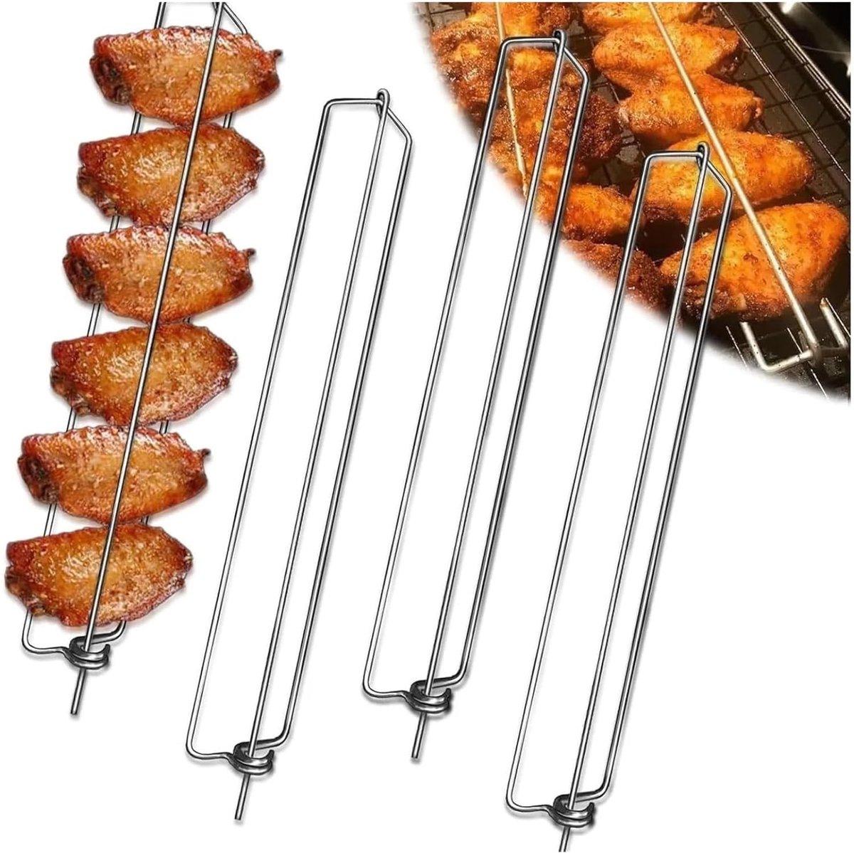 3 stuks buitenbarbecue vork kippenvleugelgrill BBQ barbecue gereedschap