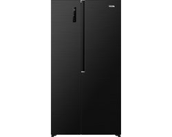 ETNA AKV5178ZWA - Amerikaanse koelkast - No-Frost - 178 cm hoog - 544 liter - Energielabel E - Invriesvermogen 10 kg/24u - Geluidsniveau 39 dB - LED Display - SuperCool - FastFreeze - Deuralarm - Interter Compressor - Multi Airflow - Energy Saving
