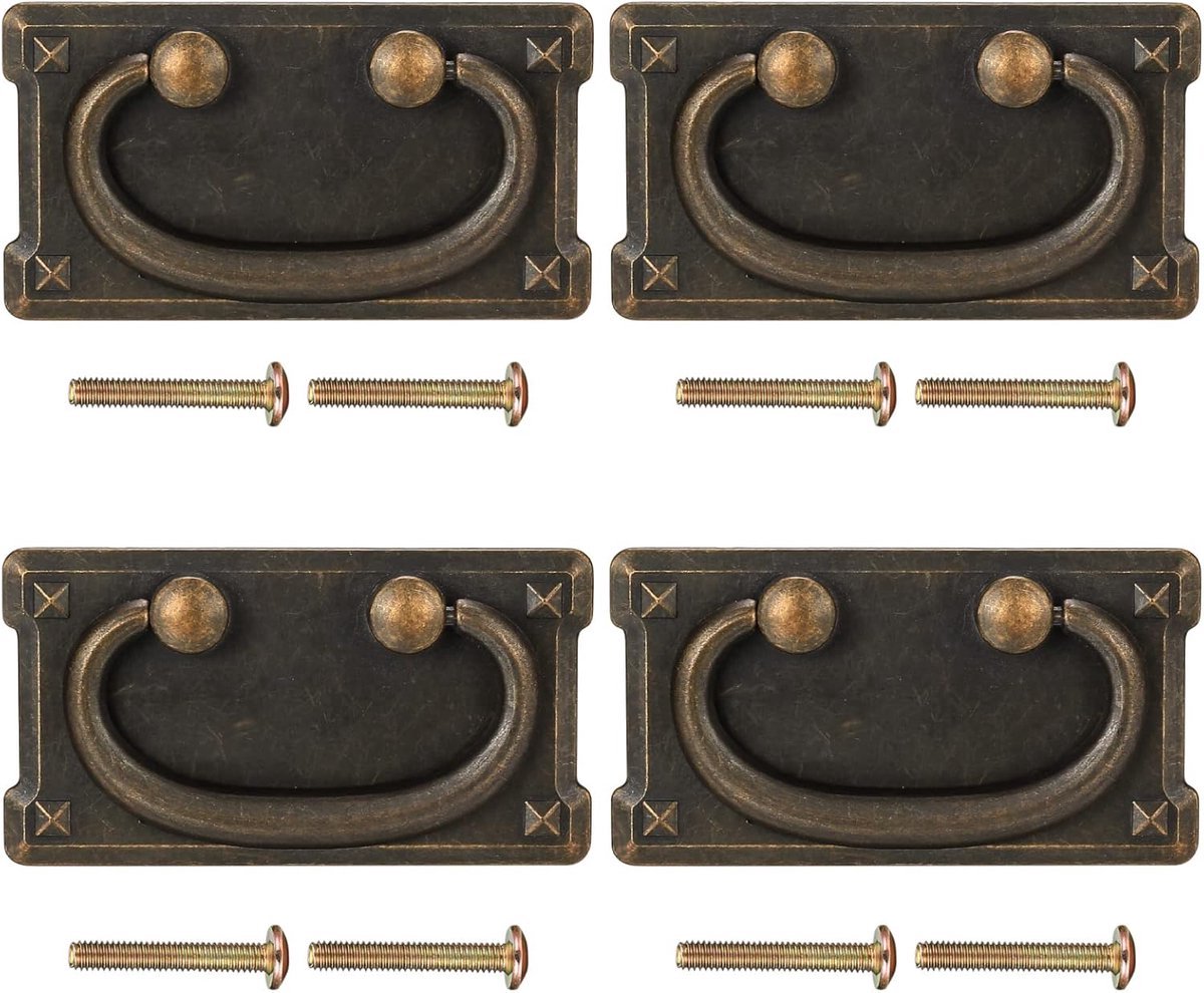 Stunq® Retro Meubelgrepen Set van Vier in Antieke Stijl - Voor Kasten en Laden