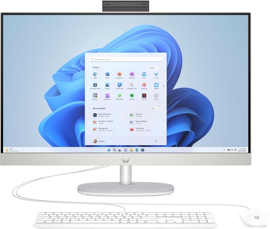 HP All-in-One 27-cr0071nd Intel Core i7-1355U 27inch FHD AG 16GB DDR4 512GB PCIe NVMe SSD W11H Shell White Intel® Core™ i7 68,6 cm (27") 1920 x 1080 Pixels Alles-in-één-pc DDR4-SDRAM Windows 11 Home Wi-Fi 6 (802.11ax) Wit - HP - Hoofdafbeelding