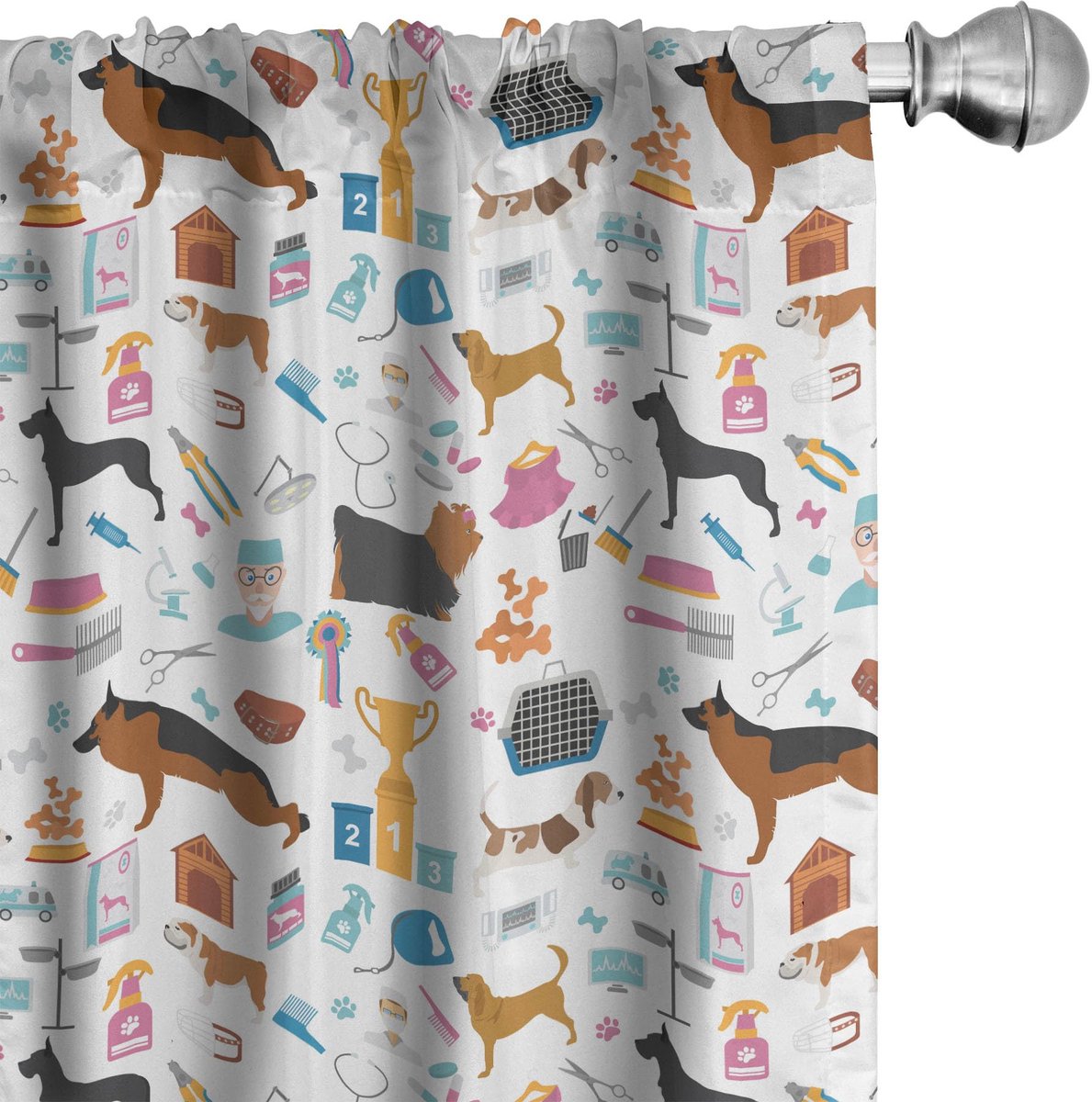 ABAKUHAUS Gordijnen – 2-delige set microvezel 75x225 cm – Meerdere kleuren Mehrfarbig
