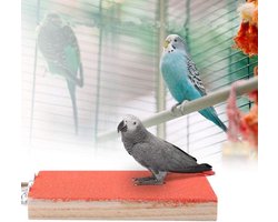Natuurlijke Zitstok voor Vogels - Ruwe Platform - Speelplaats - Schuurblok voor Pootjes - Schone Zitplank voor Papagaaien, Hamsters en Eekhoorns